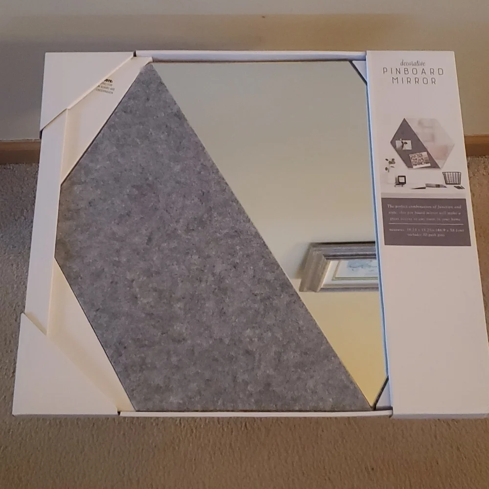 Decorative Pinboard Mirror